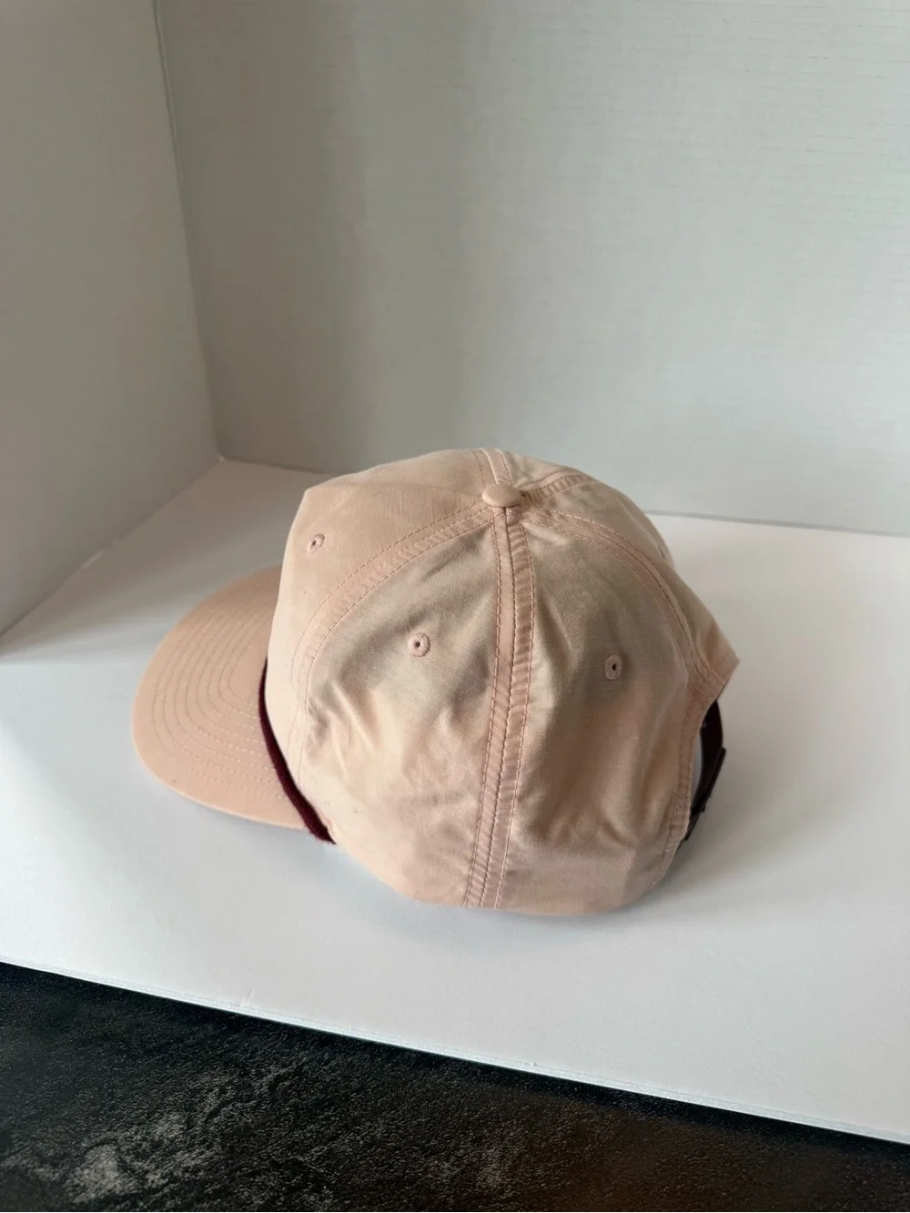 Peterbilt‎ Richardson Outdoor Rope Hat Snapback Beige Burgundy Trucker Cap